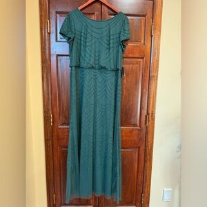 NWT Adrianna Papell Gown, Green, 18